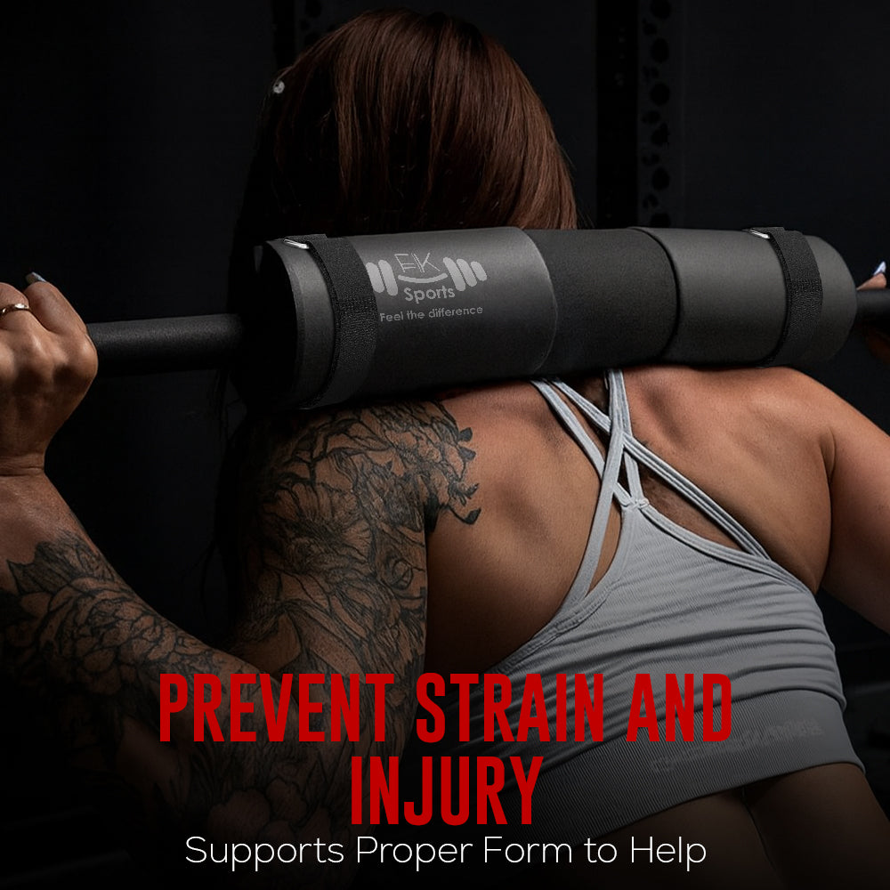 FK Sports Barbell Squat Pad – Extra-Thick Foam Cushion for Neck & Shoulder Support