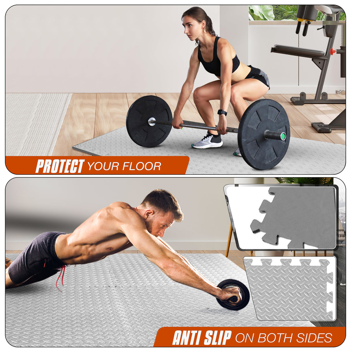 Eva Interlocking Mats Leaf Pattern 12mm 60x60cm