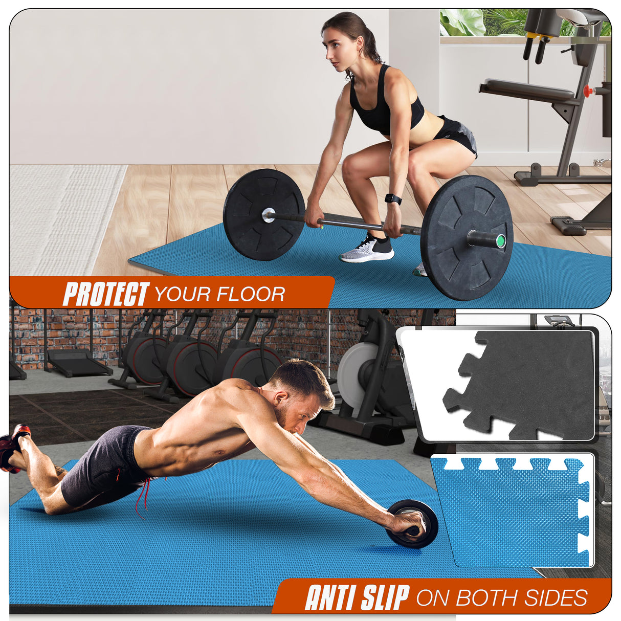 Eva Interlocking Mats Cross Pattern 12mm 60x60cm