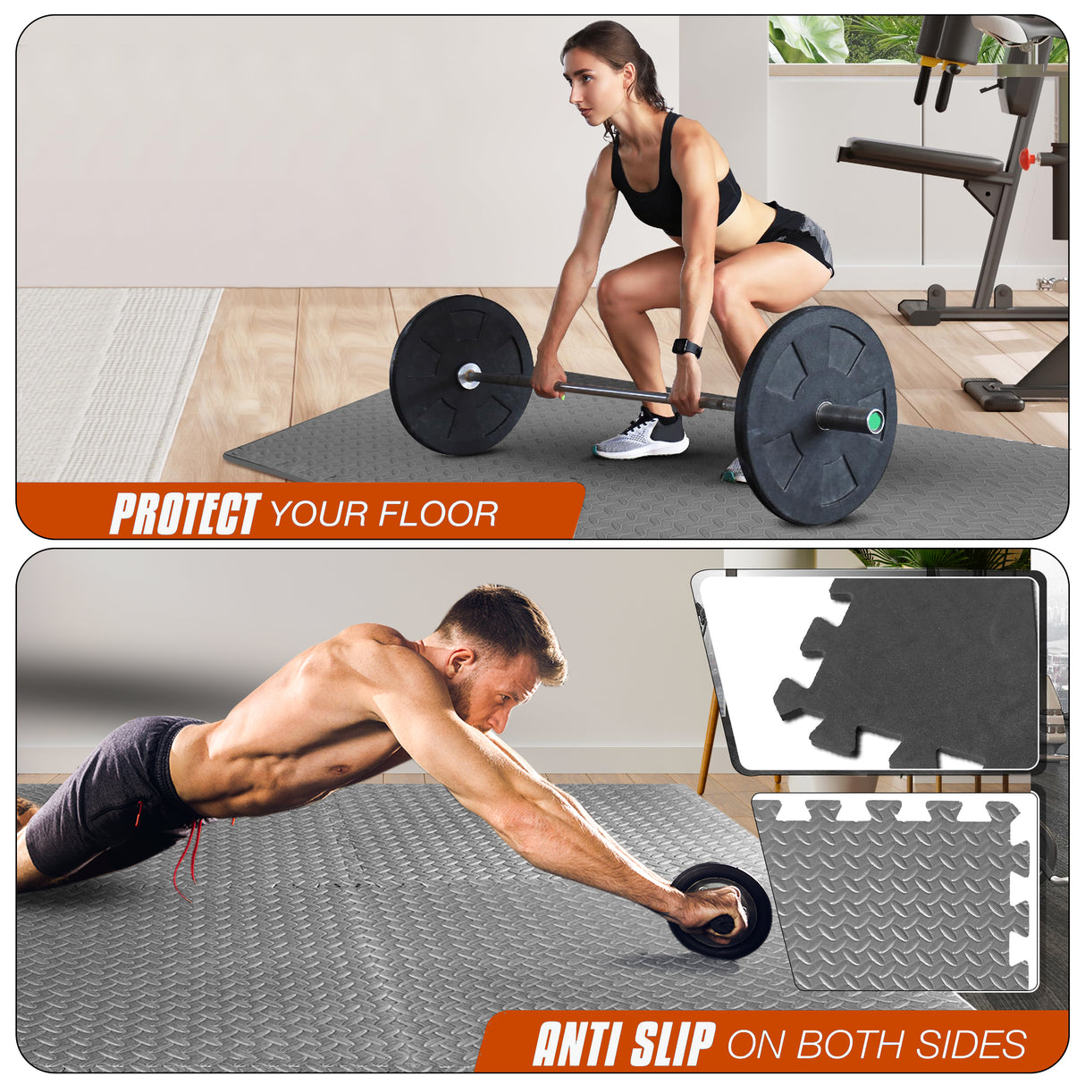 Eva Interlocking Mats Leaf Pattern 12mm 60x60cm