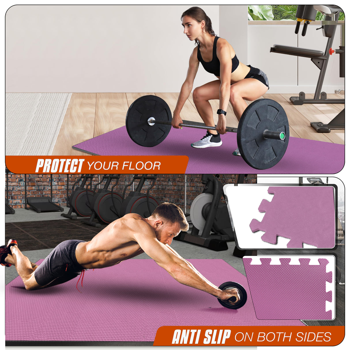 Eva Interlocking Mats Cross Pattern 12mm 60x60cm