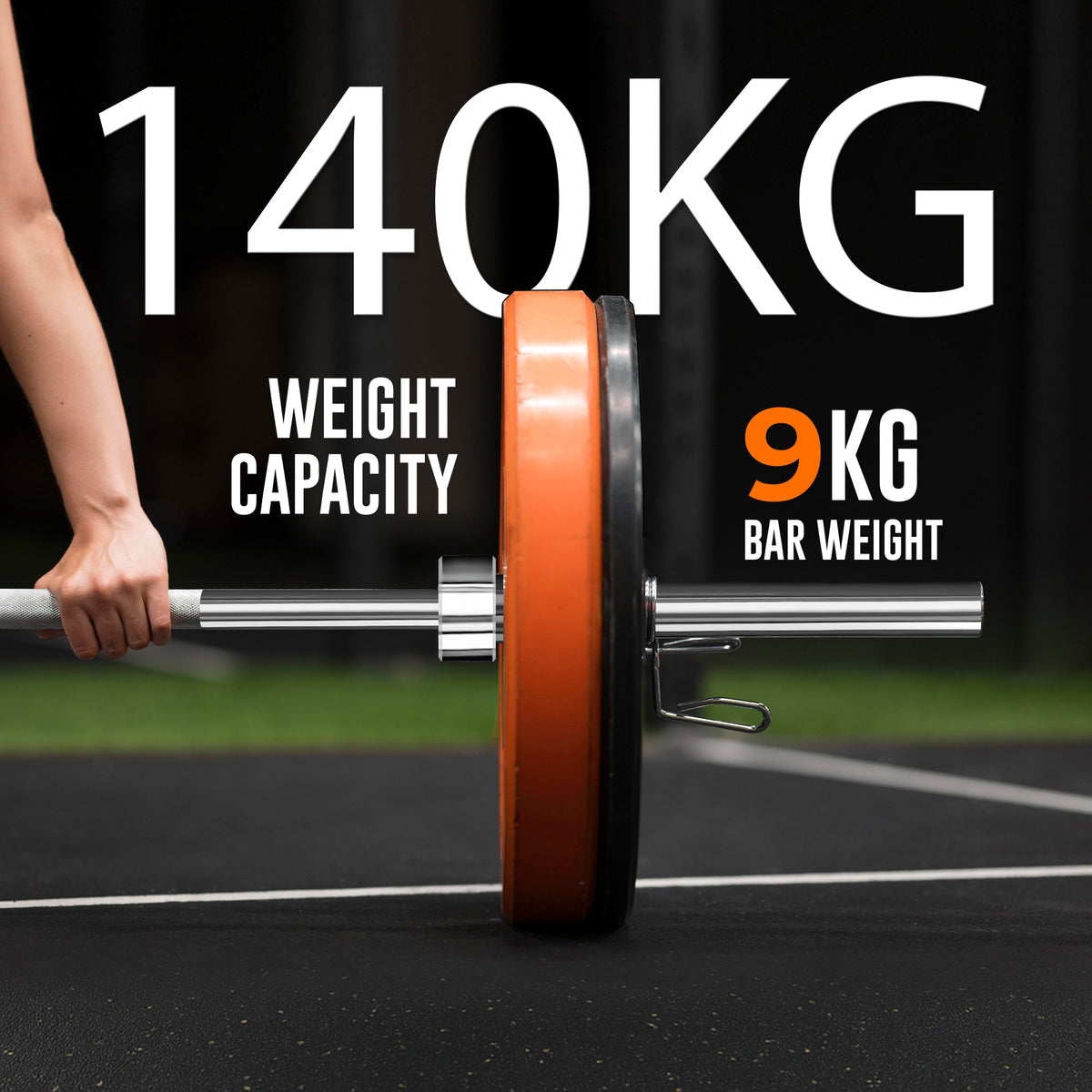 Standard 1" Chrome Barbell Bar – 4ft, 5ft, 6ft, 7ft | Knurled Grip, Collars Included