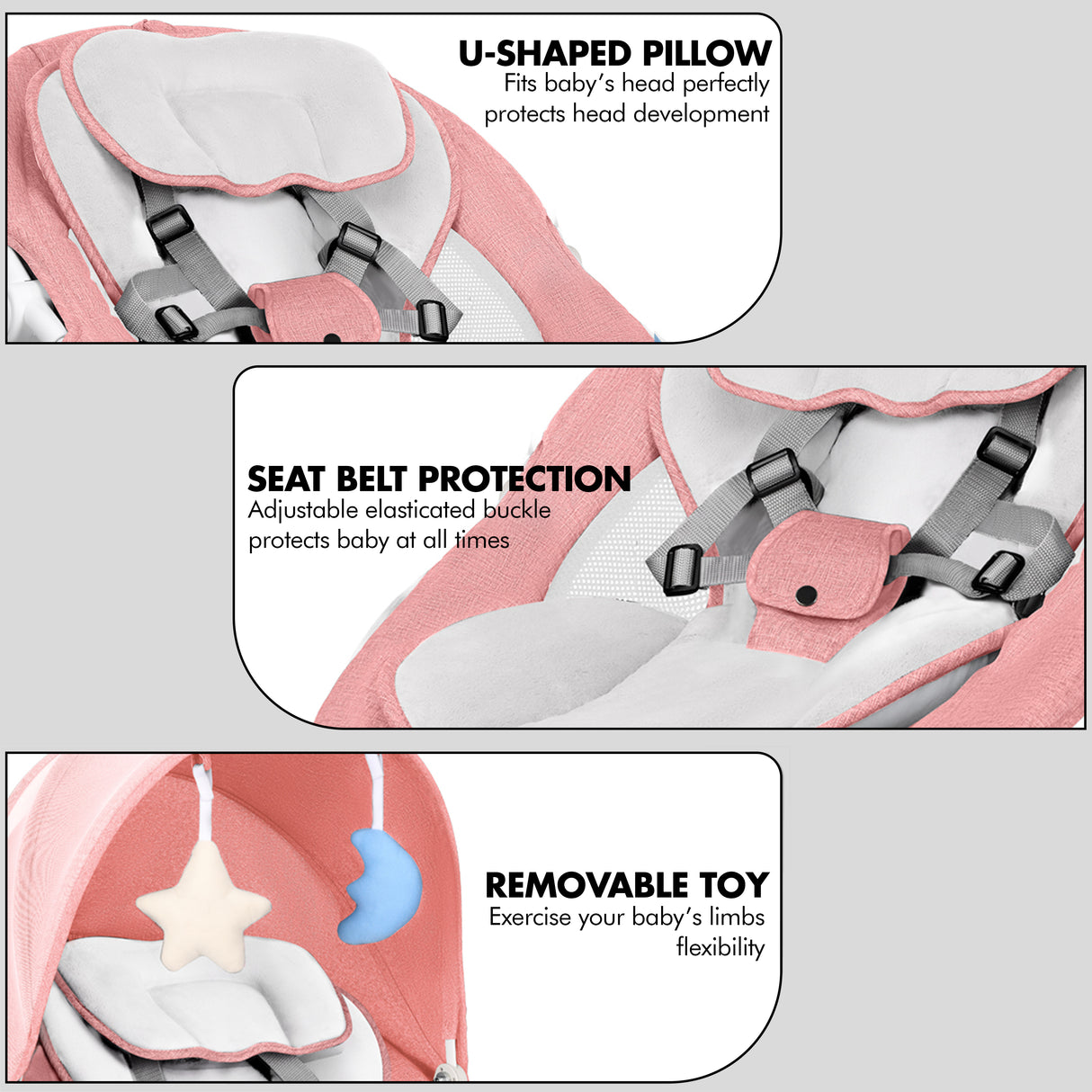 Electric Baby Swing with Bluetooth, Music, Remote – Infant Cradle & Bouncer Chair