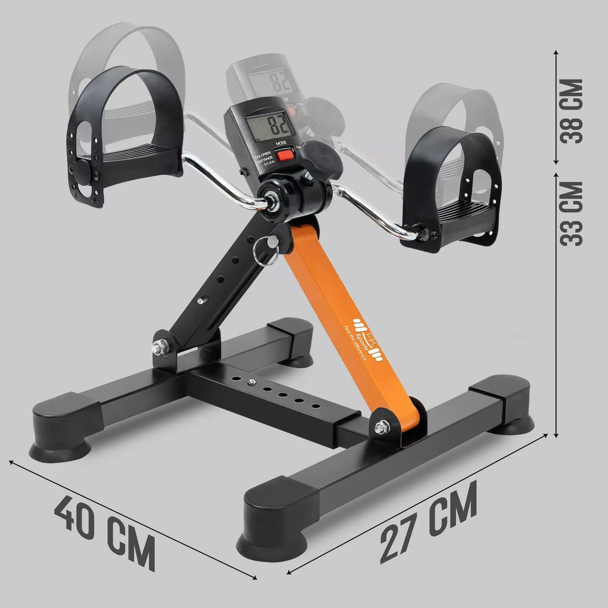 Mini Exercise Bike Portable Pedal Exerciser Resistance Cycle Indoor Gym Fitness