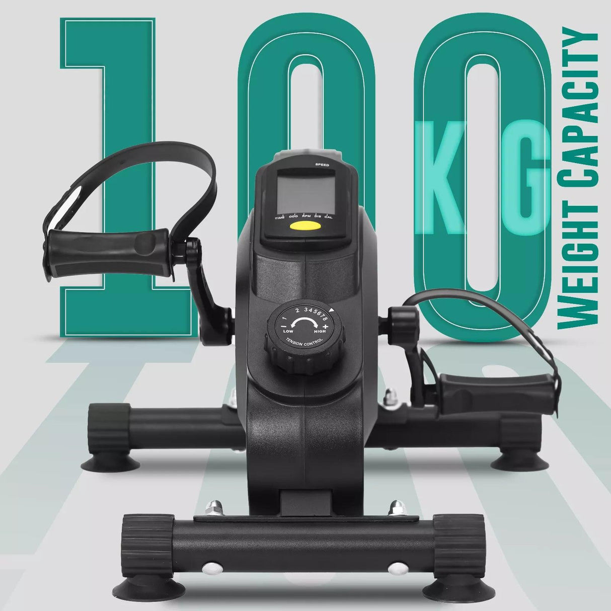 Mini Exercise Bike – Under Desk Pedal Exerciser with 8-Level Magnetic Resistance & LCD Display – Quiet Workout Machine for Arms & Legs at Home