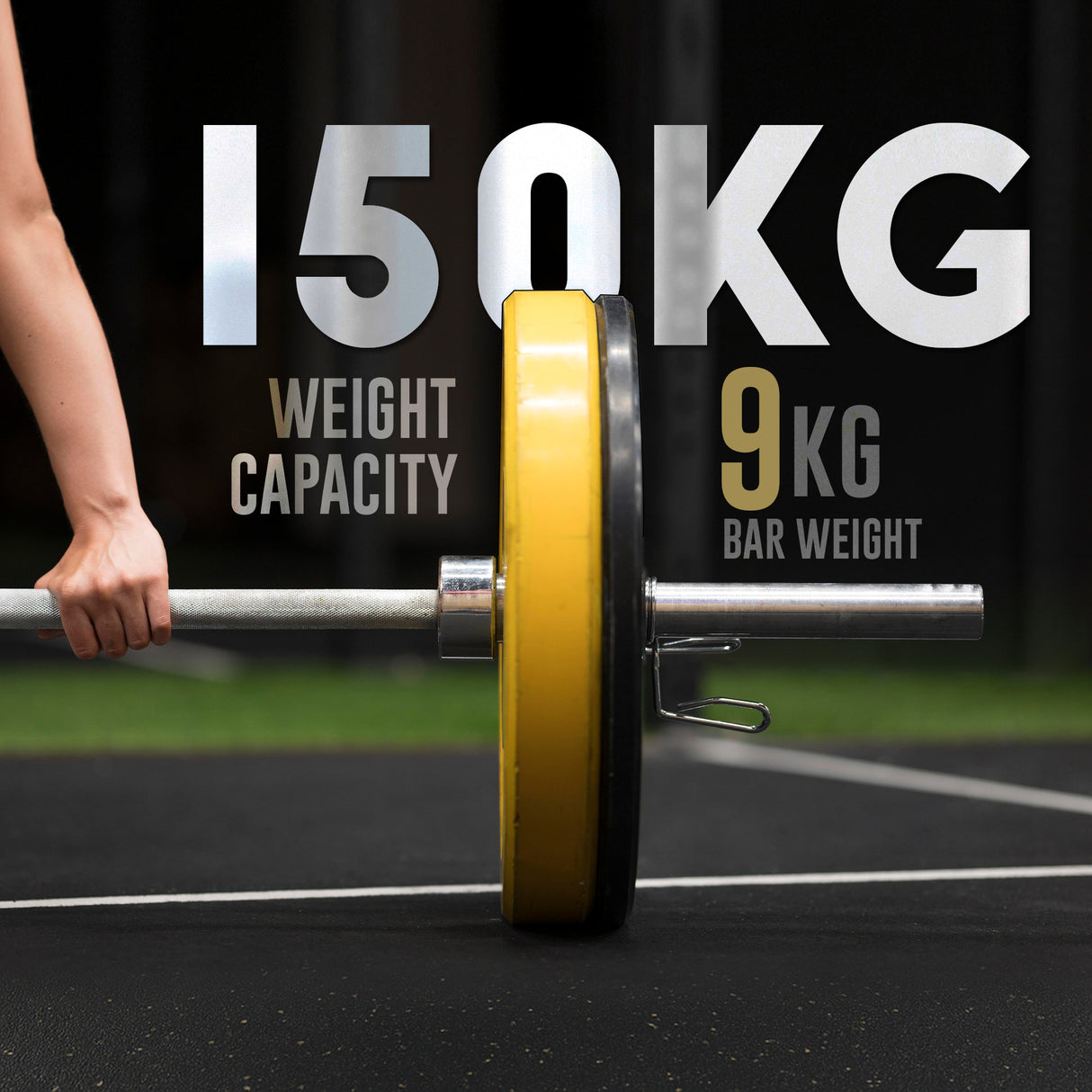 Standard 1" Chrome Barbell – 4ft, 5ft, 6ft, 7ft | Knurled Grip, Collars Included | Fits 1" Weight Plates – Home Gym & Strength Training