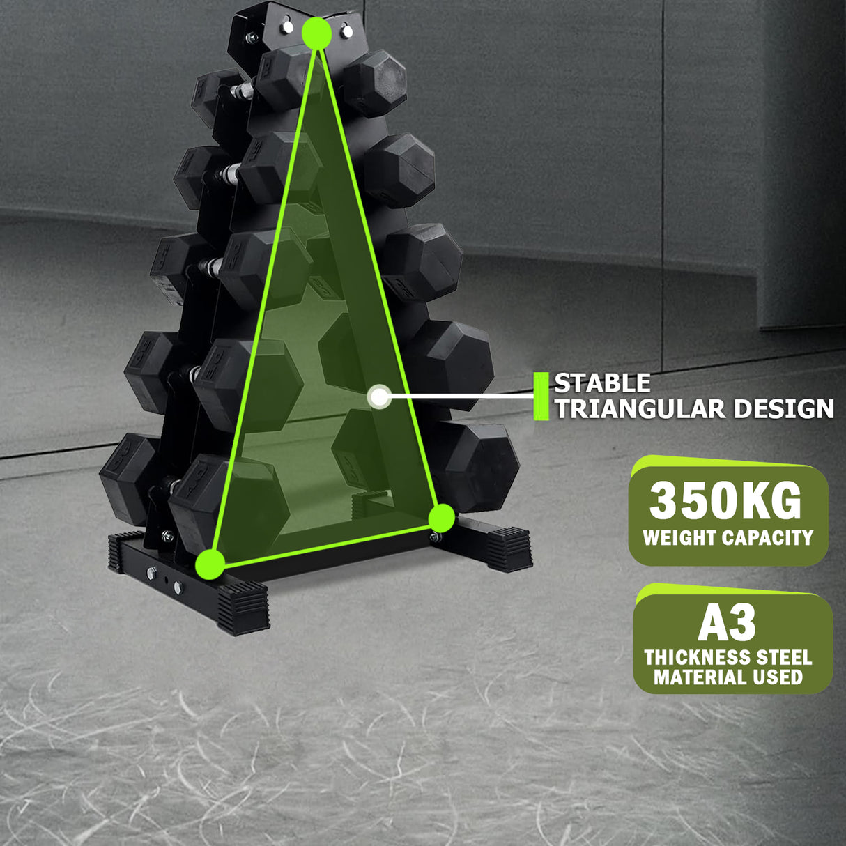 5 Tier Hex Dumbbell Tree Rack