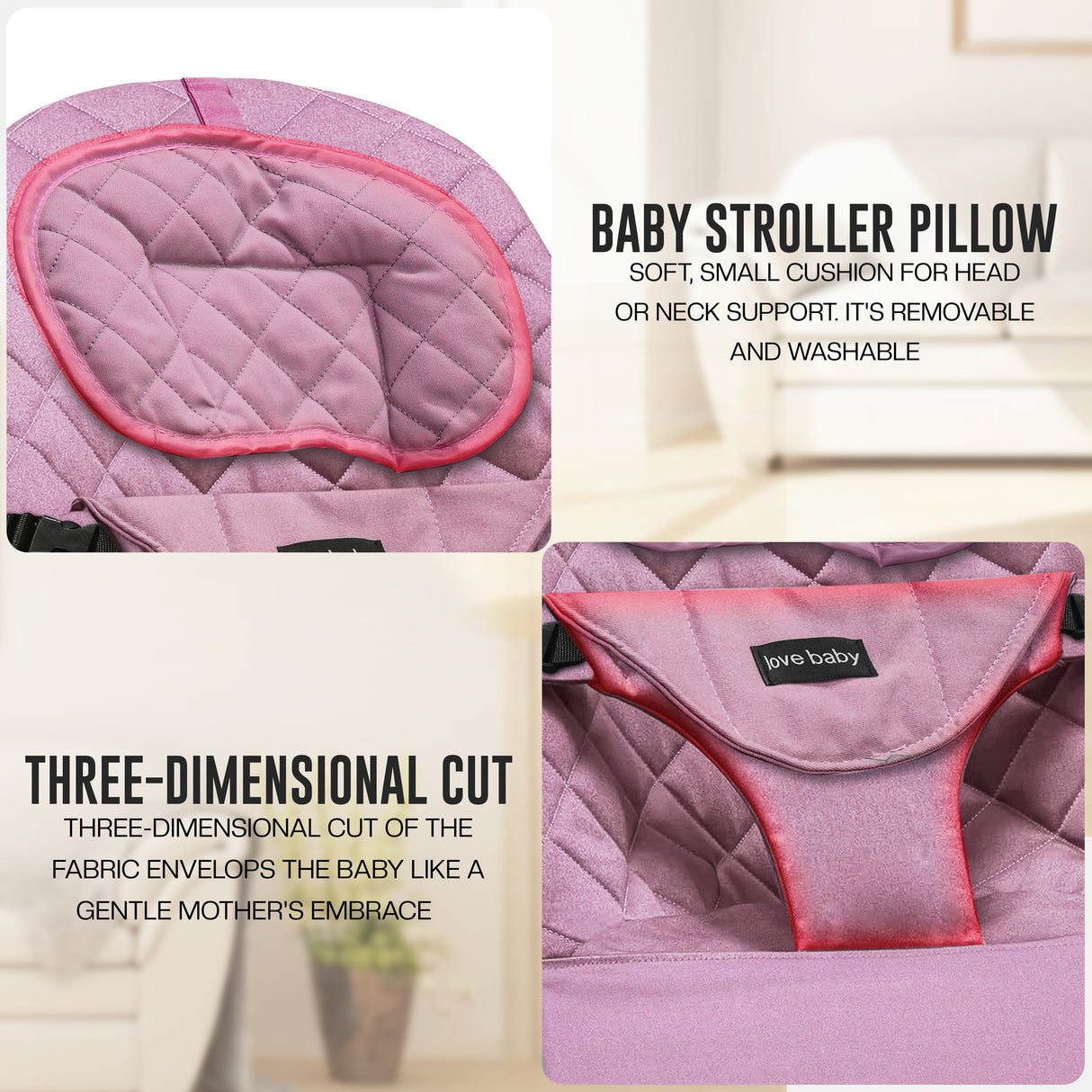 Newborn Baby Bouncer Chair – Soft, Durable & Foldable Infant Rocker Seat