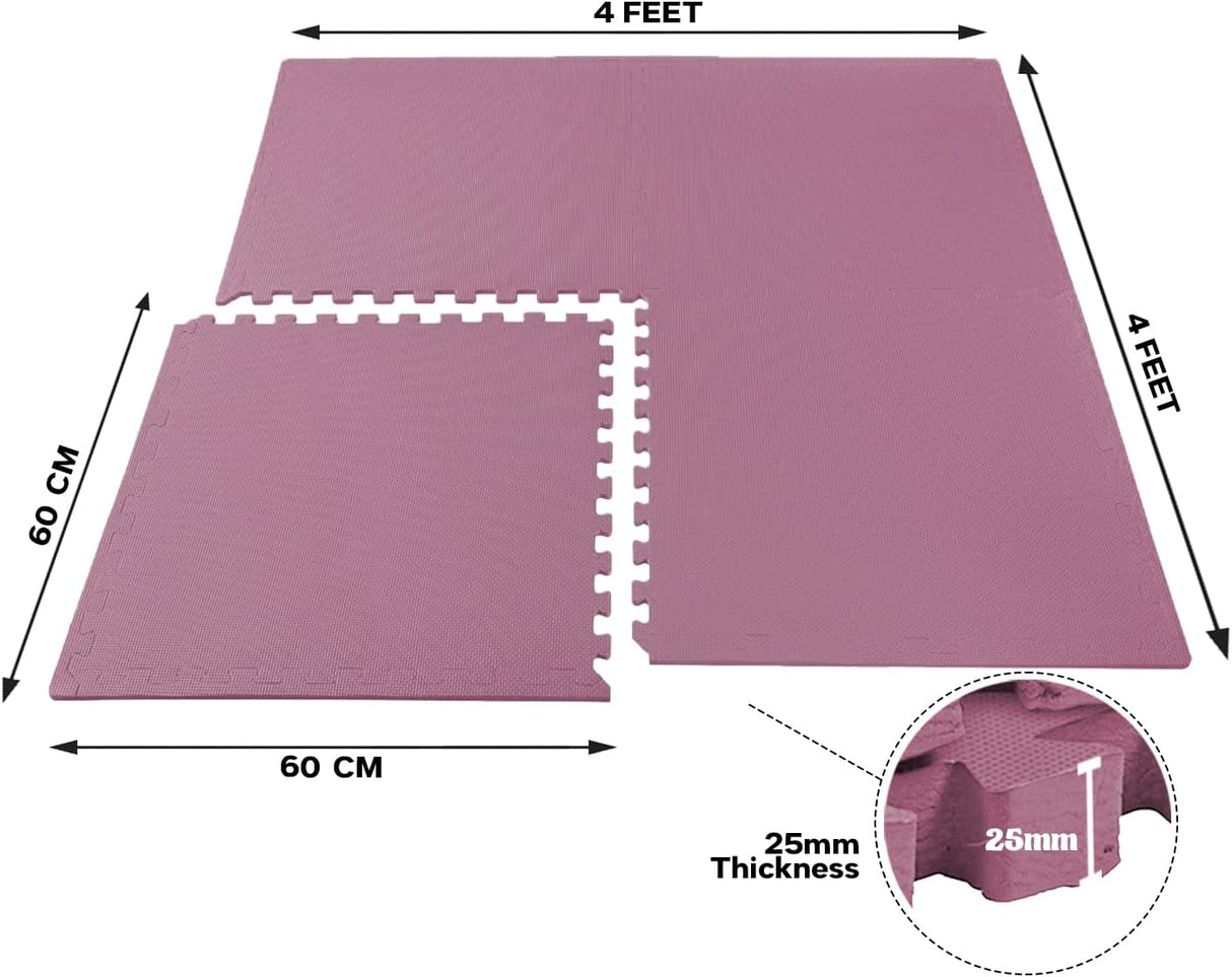 EVA Interlocking Floor Mats Soft Foam Gym Flooring Mat Yoga Tiles 25 mm 60x60cm