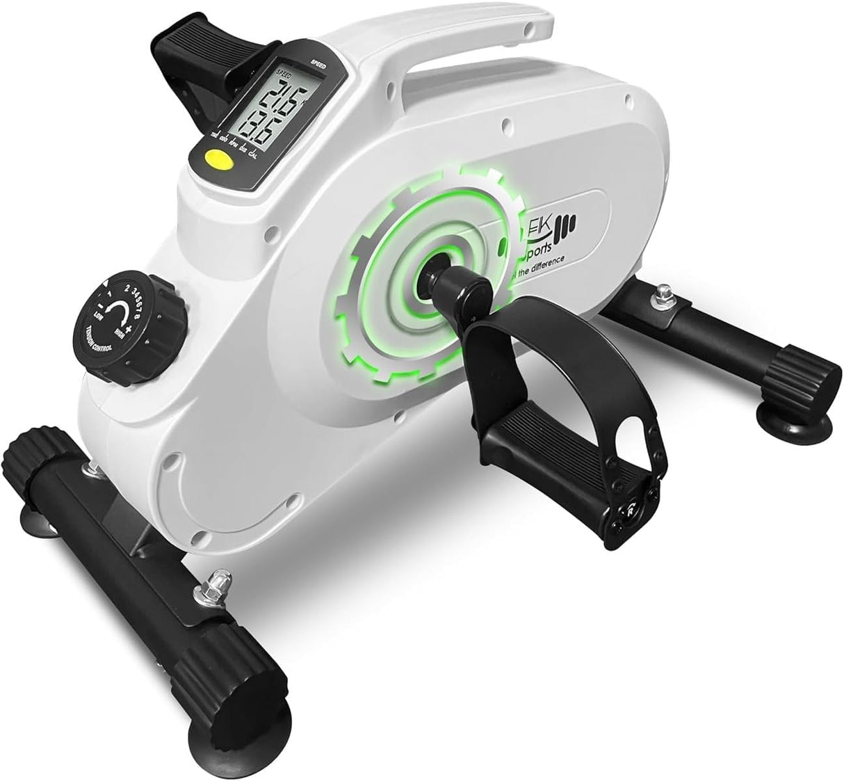 Mini Exercise Bike – Under Desk Pedal Exerciser with 8-Level Magnetic Resistance & LCD Display – Quiet Workout Machine for Arms & Legs at Home