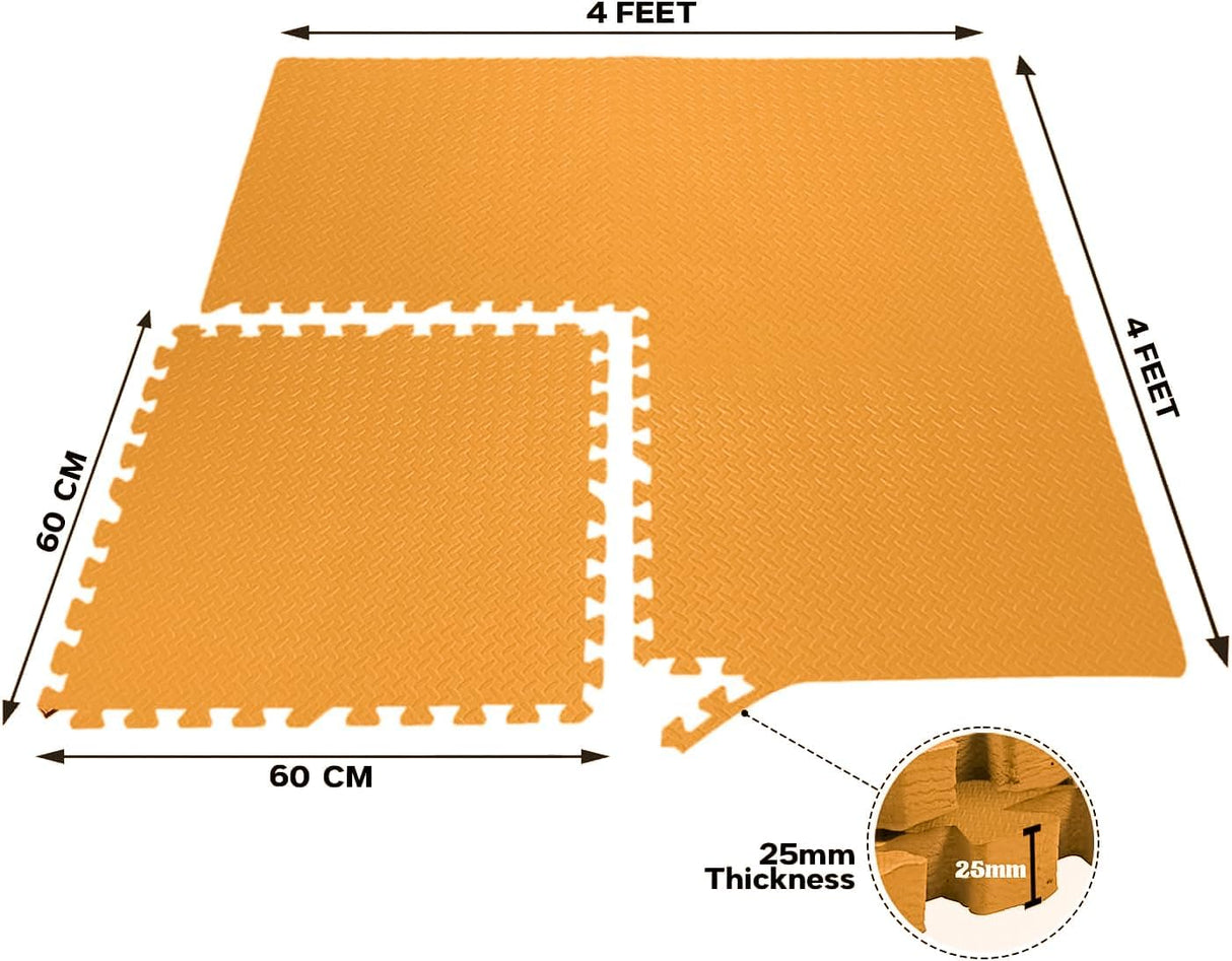 EVA Interlocking Floor Mats Soft Foam Gym Flooring Mat Yoga Tiles 25 mm 60x60cm