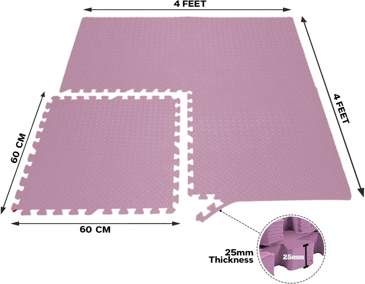 EVA Interlocking Floor Mats Soft Foam Gym Flooring Mat Yoga Tiles 25 mm 60x60cm