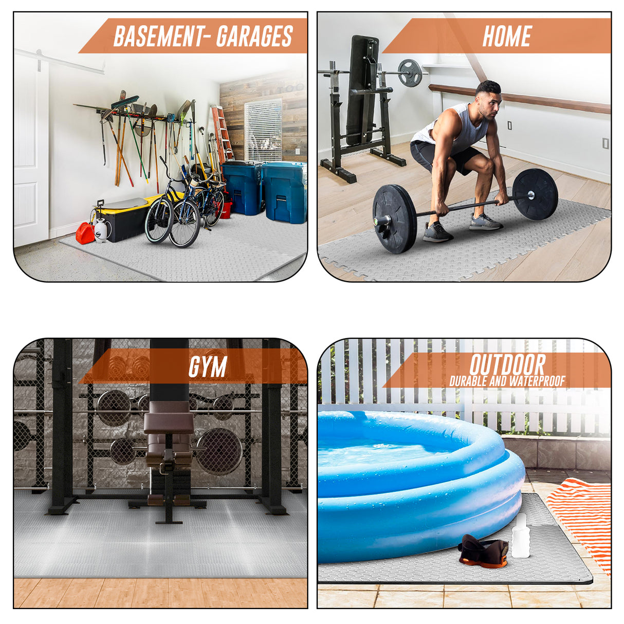 Eva Interlocking Mats Leaf Pattern 12mm 60x60cm