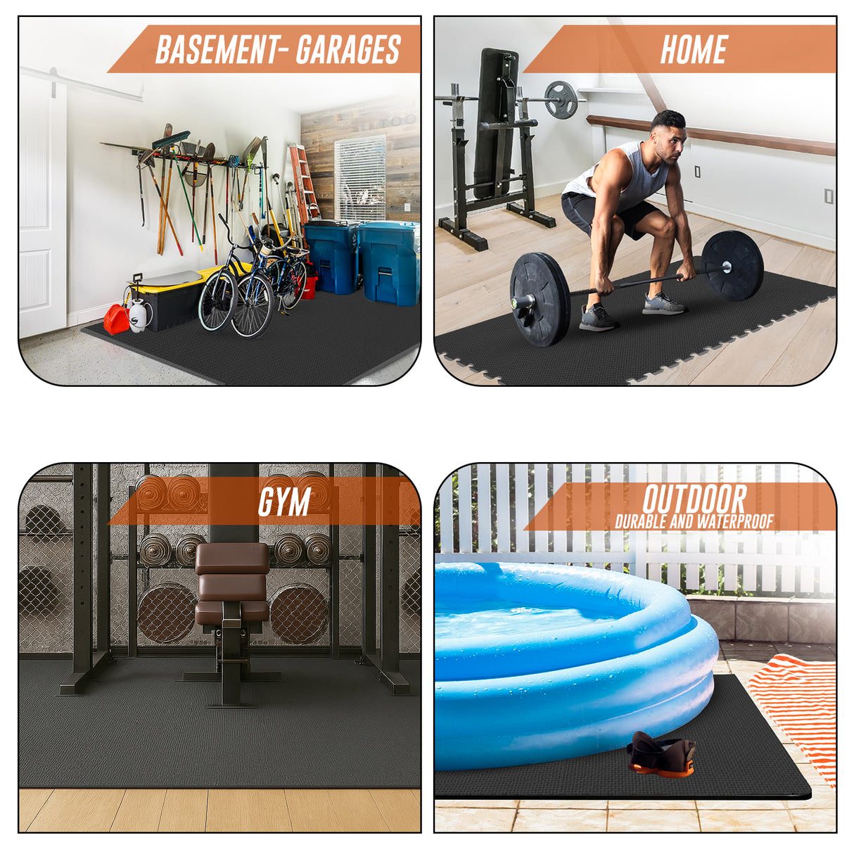 Eva Interlocking Mats Cross Pattern 12mm 60x60cm