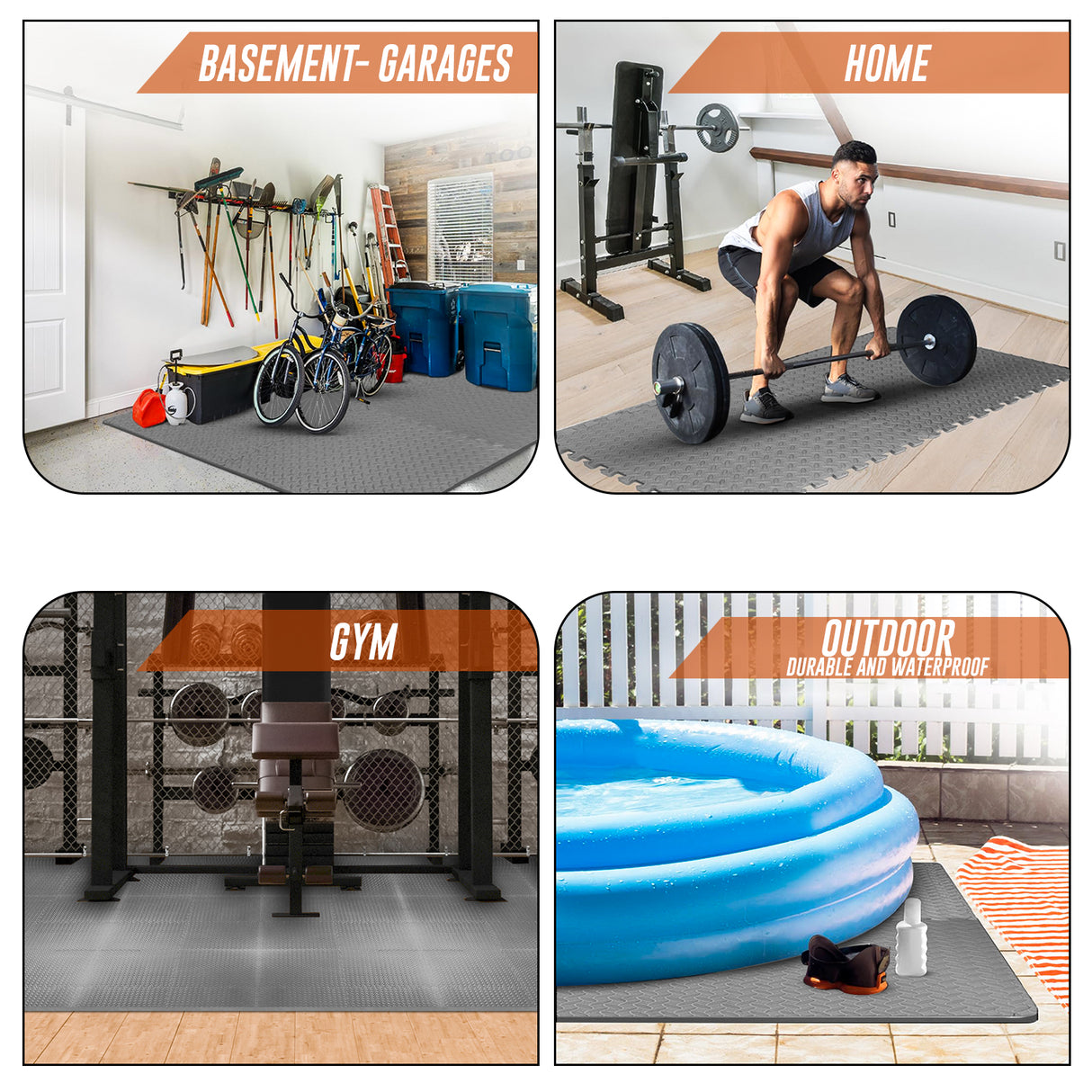 Eva Interlocking Mats Leaf Pattern 12mm 60x60cm