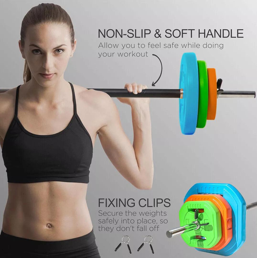 20KG–30KG Barbell Weight Set – Strength Training Pump Set Kit for Home Gym Workout