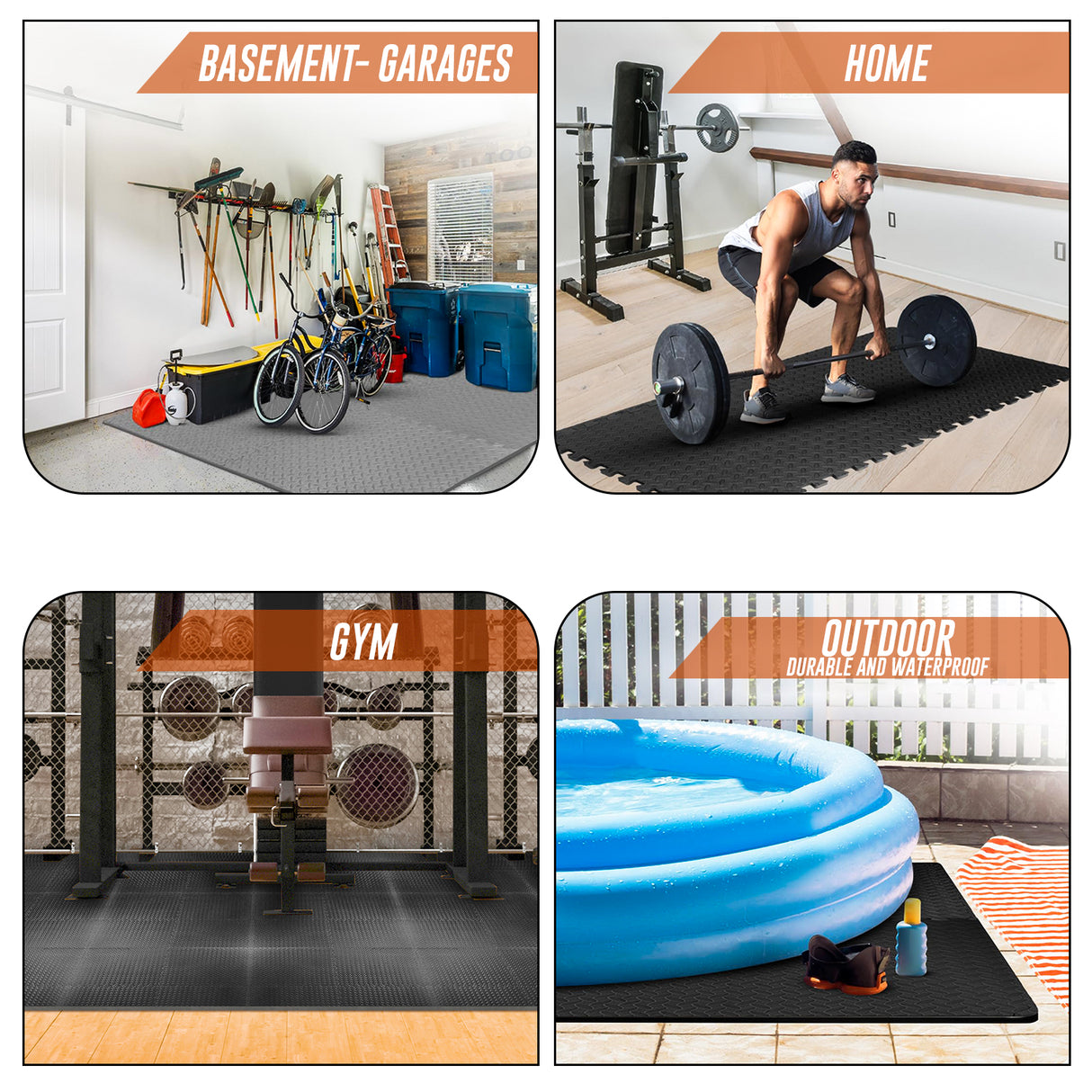 Eva Interlocking Mats Leaf Pattern 12mm 60x60cm