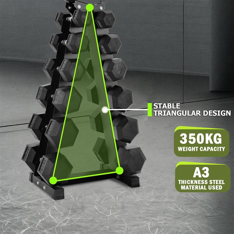 6 Tier Hex Dumbbell Tree Rack
