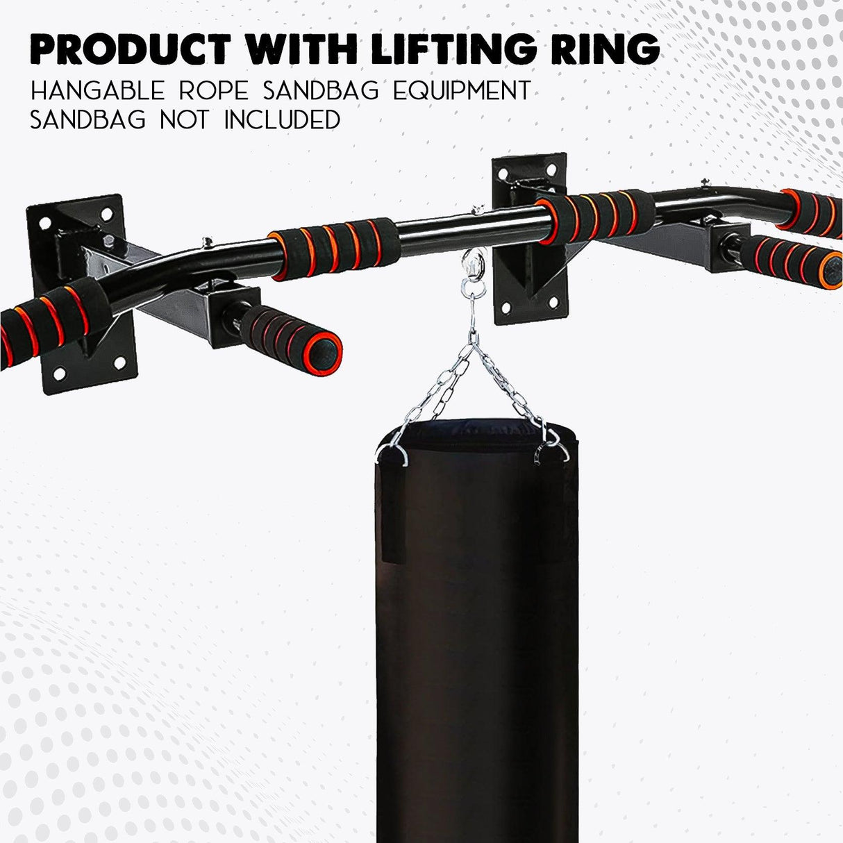 Wall Mounted Pull Chin Up Bar Heavy Duty Dip Station Gym Home Exercise Fitness