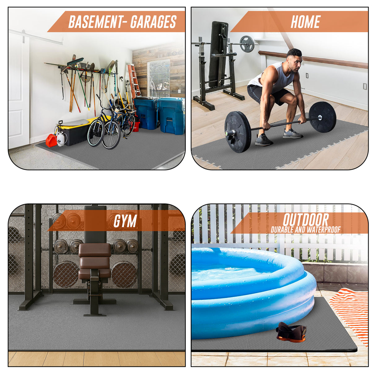 Eva Interlocking Mats Cross Pattern 12mm 60x60cm