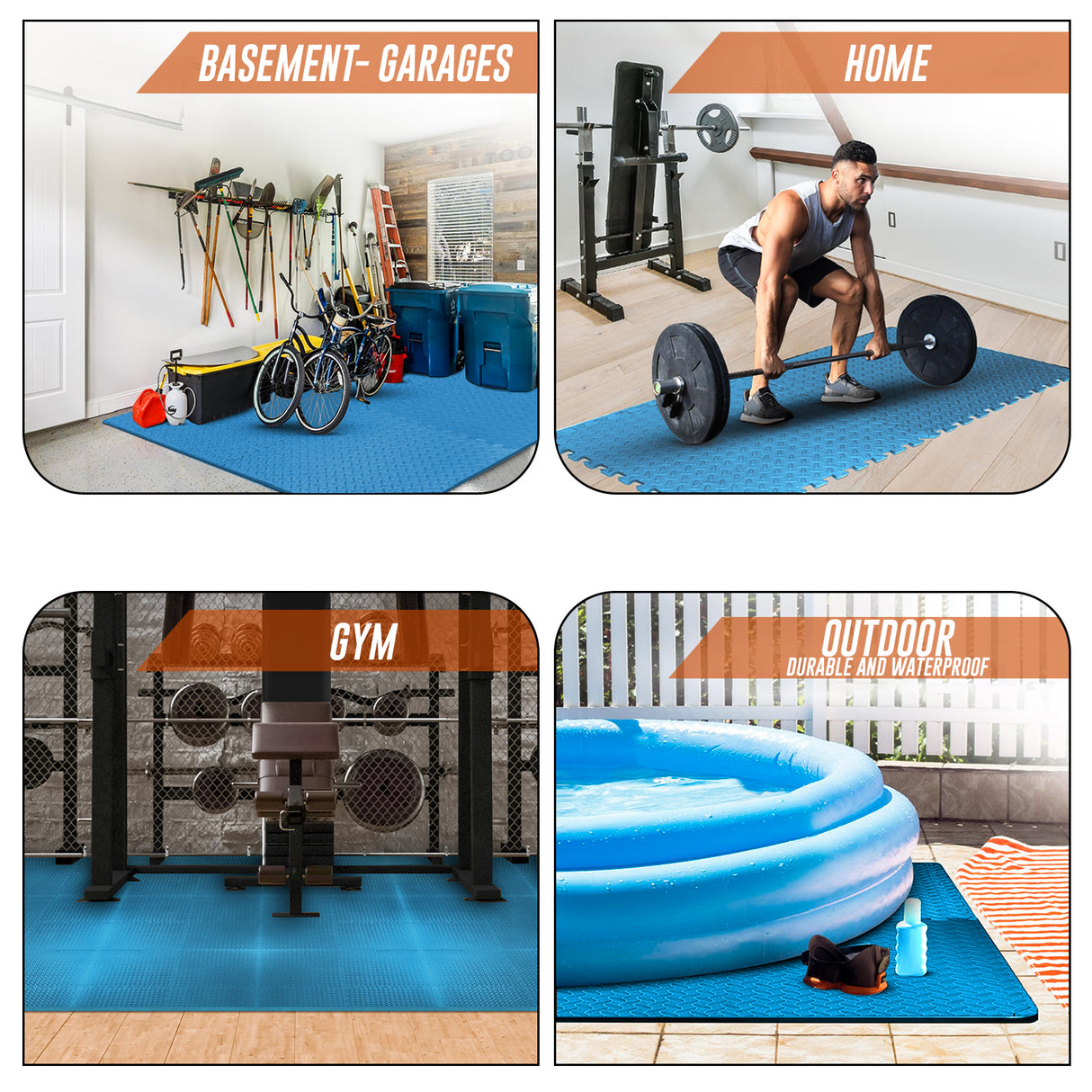 Eva Interlocking Mats Leaf Pattern 12mm 60x60cm