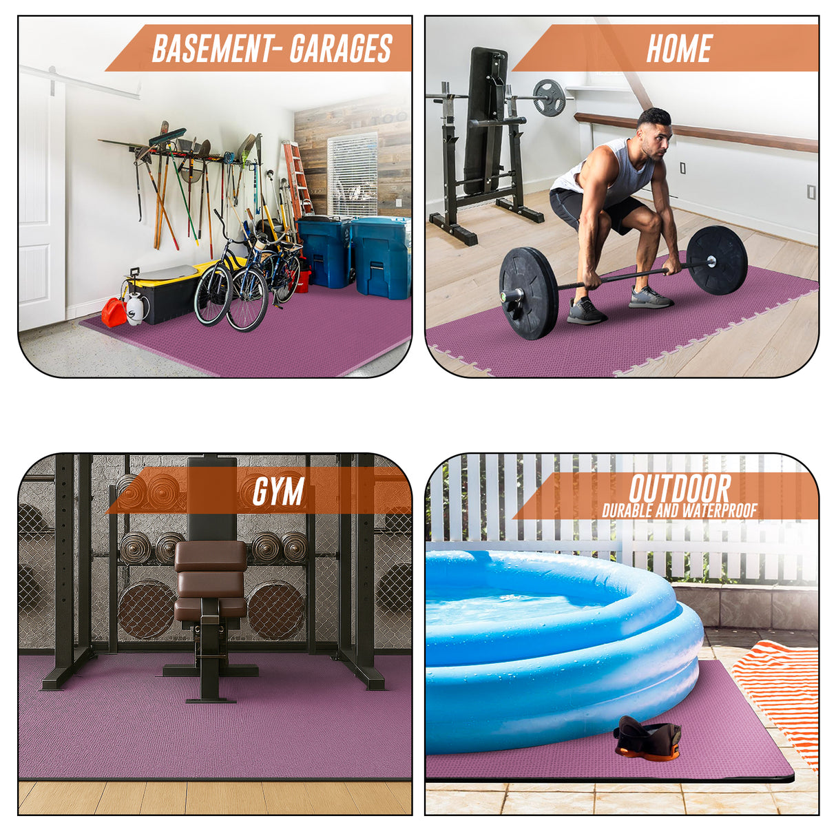 Eva Interlocking Mats Cross Pattern 12mm 60x60cm