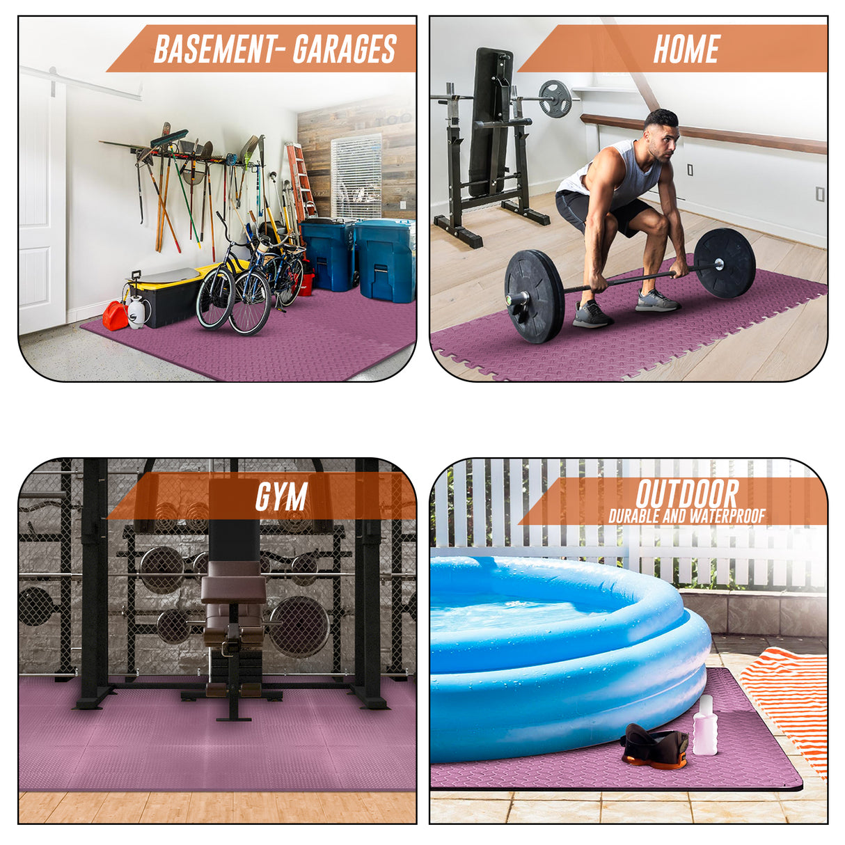 Eva Interlocking Mats Leaf Pattern 12mm 60x60cm