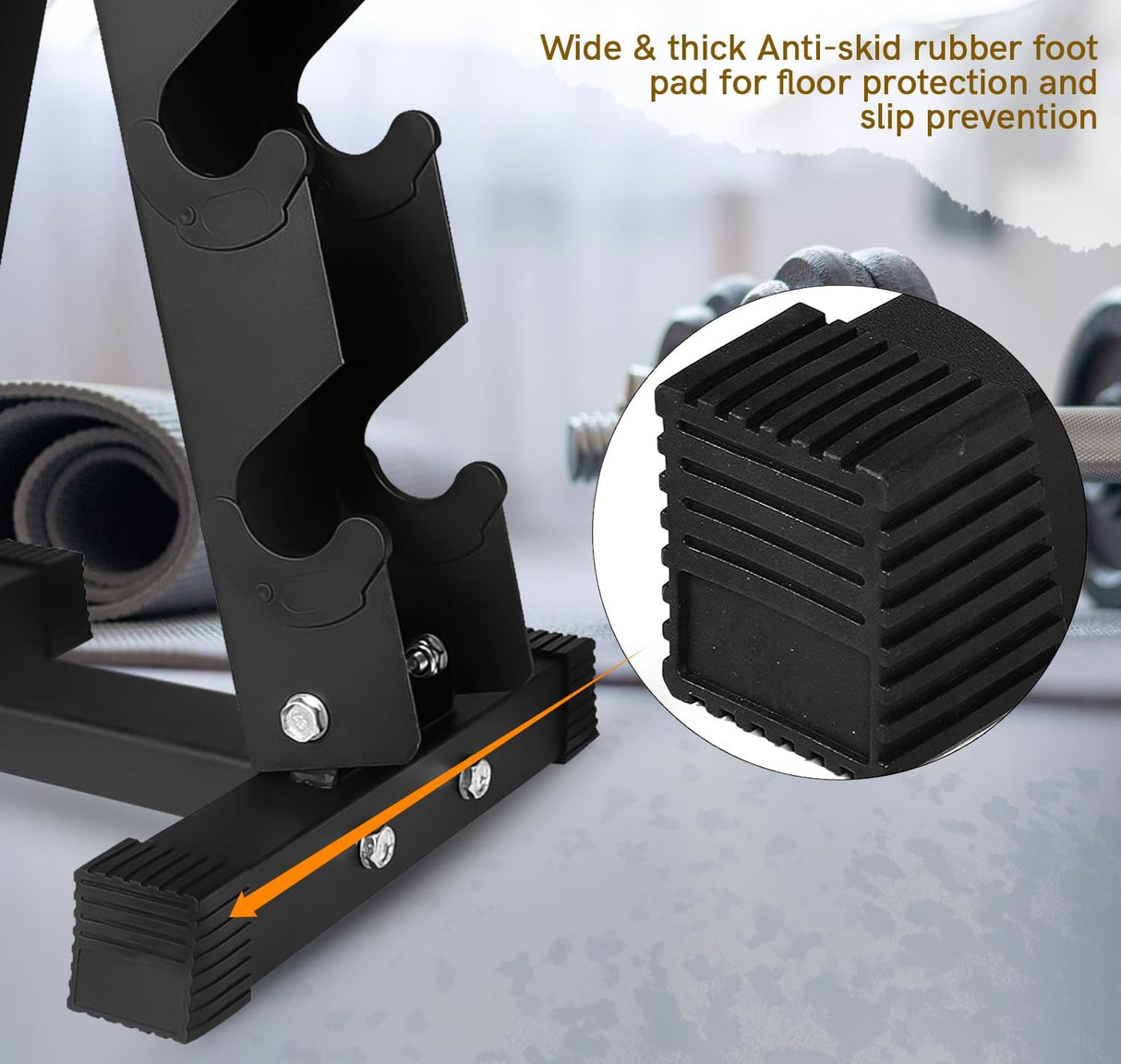 Dumbbell Storage Rack 3-Tier Heavy-Duty Steel Stand for Home Gym