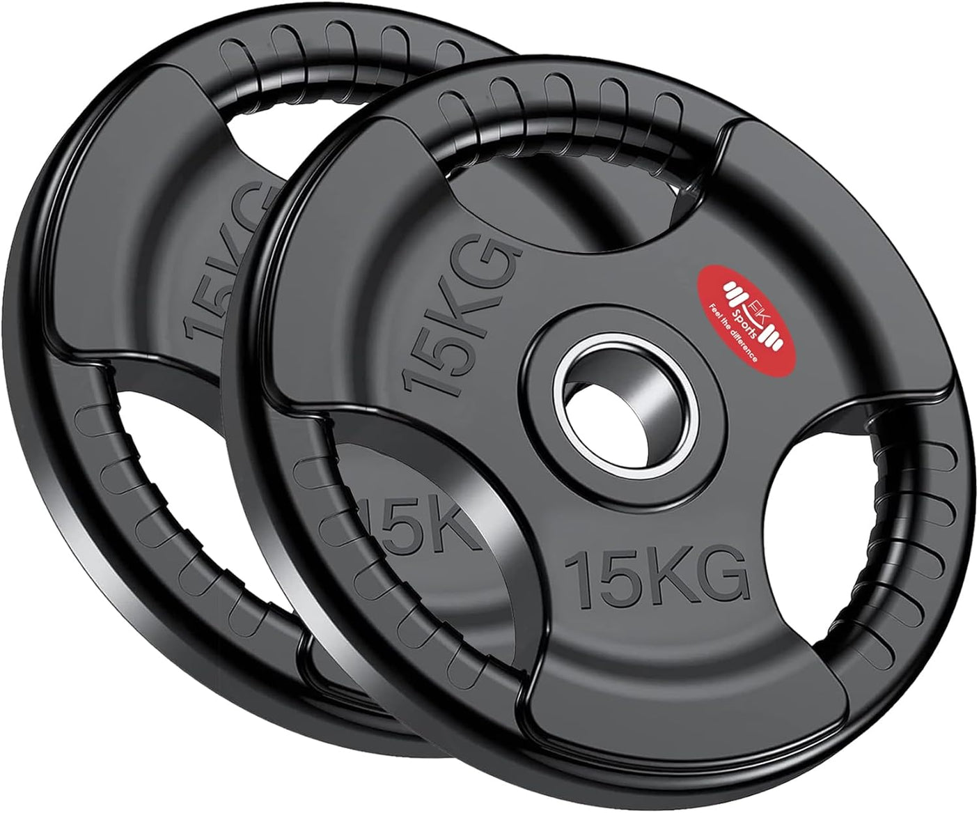 Tri-Grip Olympic Weight Plates 2.5kg–25kg – Rubber Coated Cast Iron | FK Sports