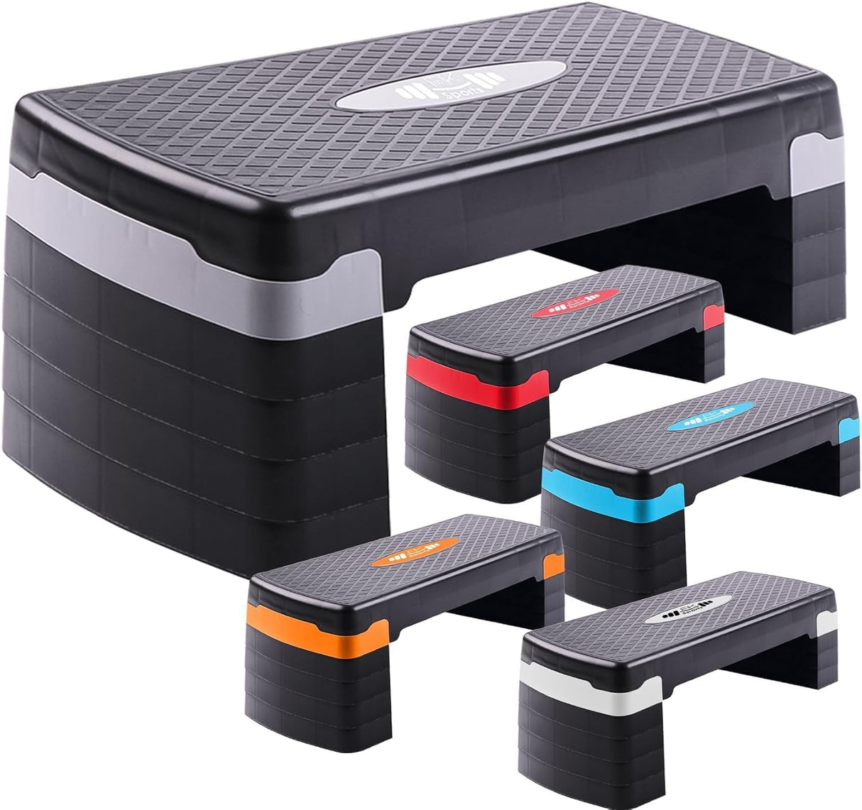 Aerobic Stepper Adjustable Height 2-3-5 Levels Exercise Stepper for Home Yoga