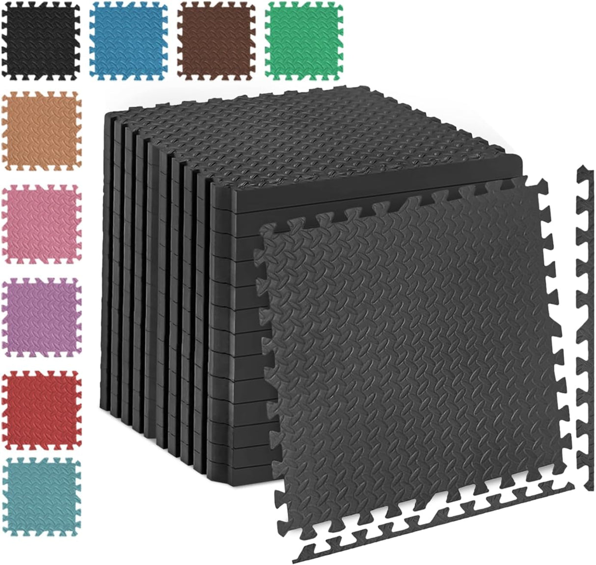 EVA Interlocking Floor Mats Soft Foam Gym Flooring Mat Yoga Tiles 25 mm 60x60cm