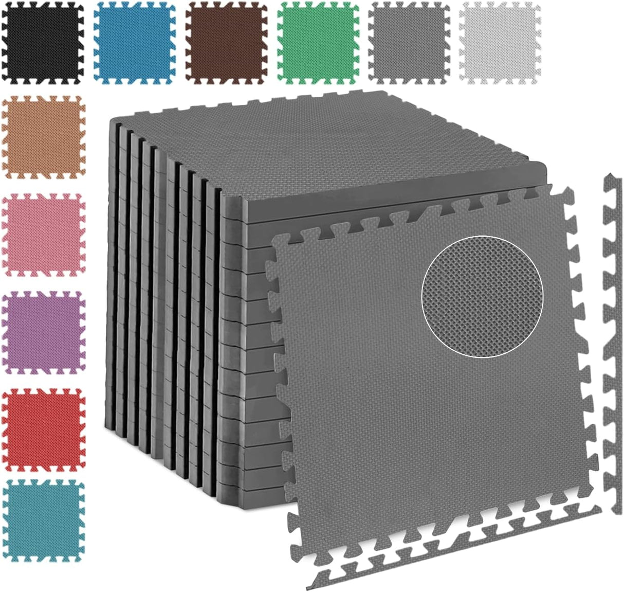 EVA Interlocking Floor Mats Soft Foam Gym Flooring Mat Yoga Tiles 25 mm 60x60cm