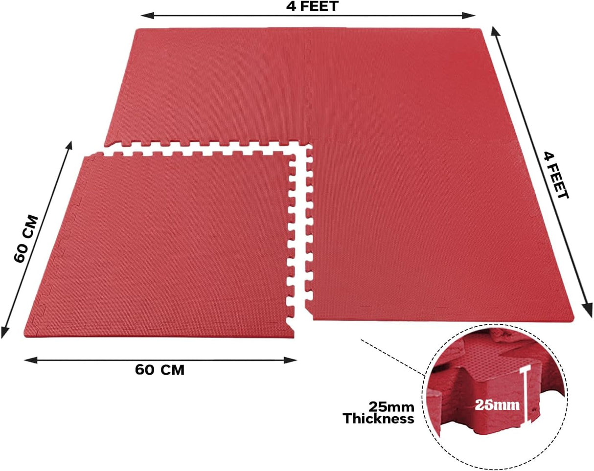 EVA Interlocking Floor Mats Soft Foam Gym Flooring Mat Yoga Tiles 25 mm 60x60cm