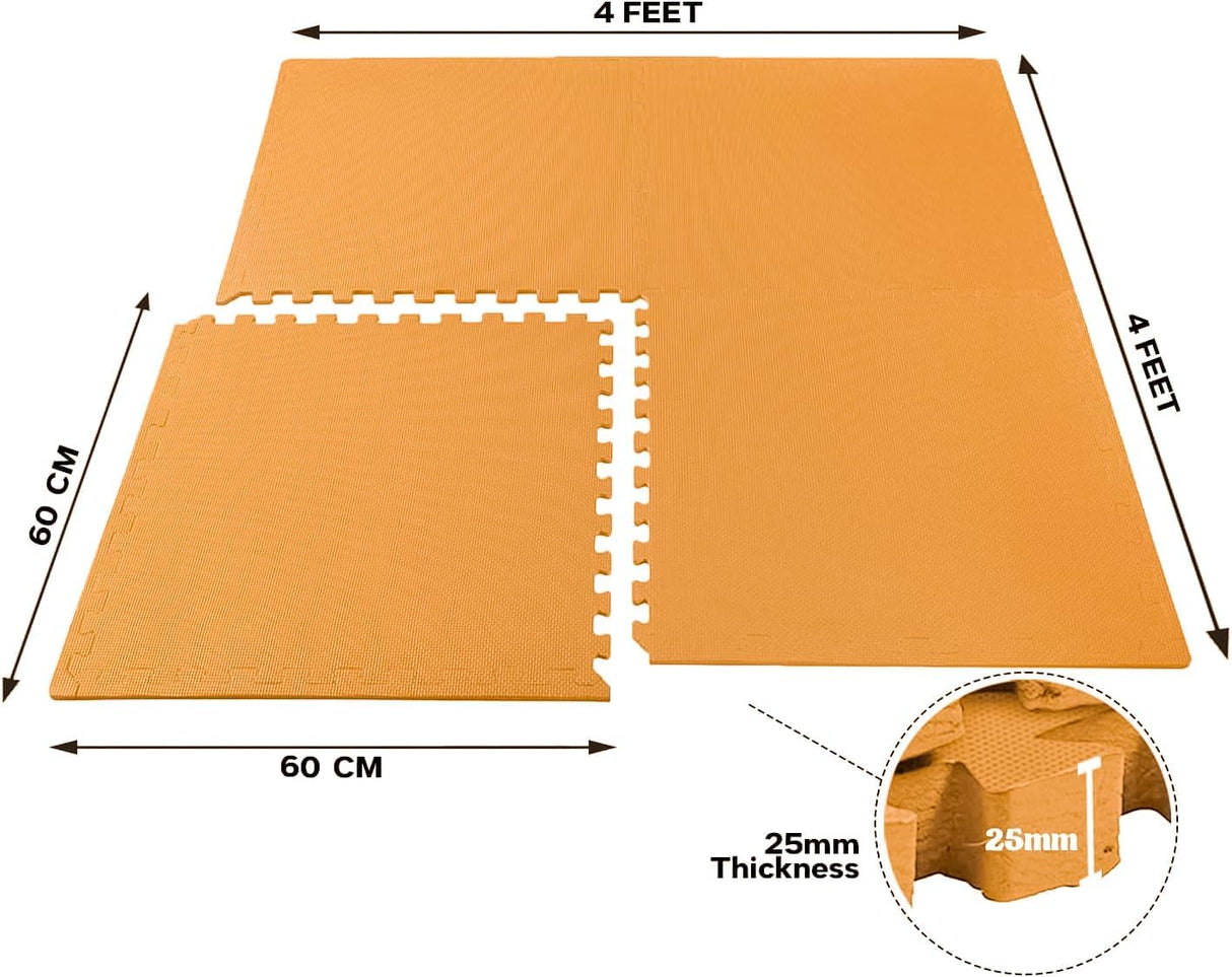EVA Interlocking Floor Mats Soft Foam Gym Flooring Mat Yoga Tiles 25 mm 60x60cm
