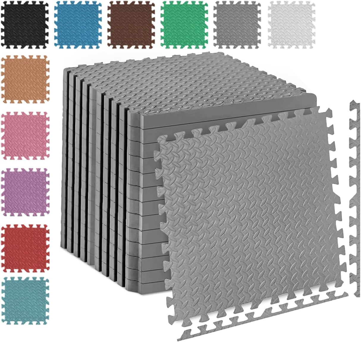 EVA Interlocking Floor Mats Soft Foam Gym Flooring Mat Yoga Tiles 25 mm 60x60cm