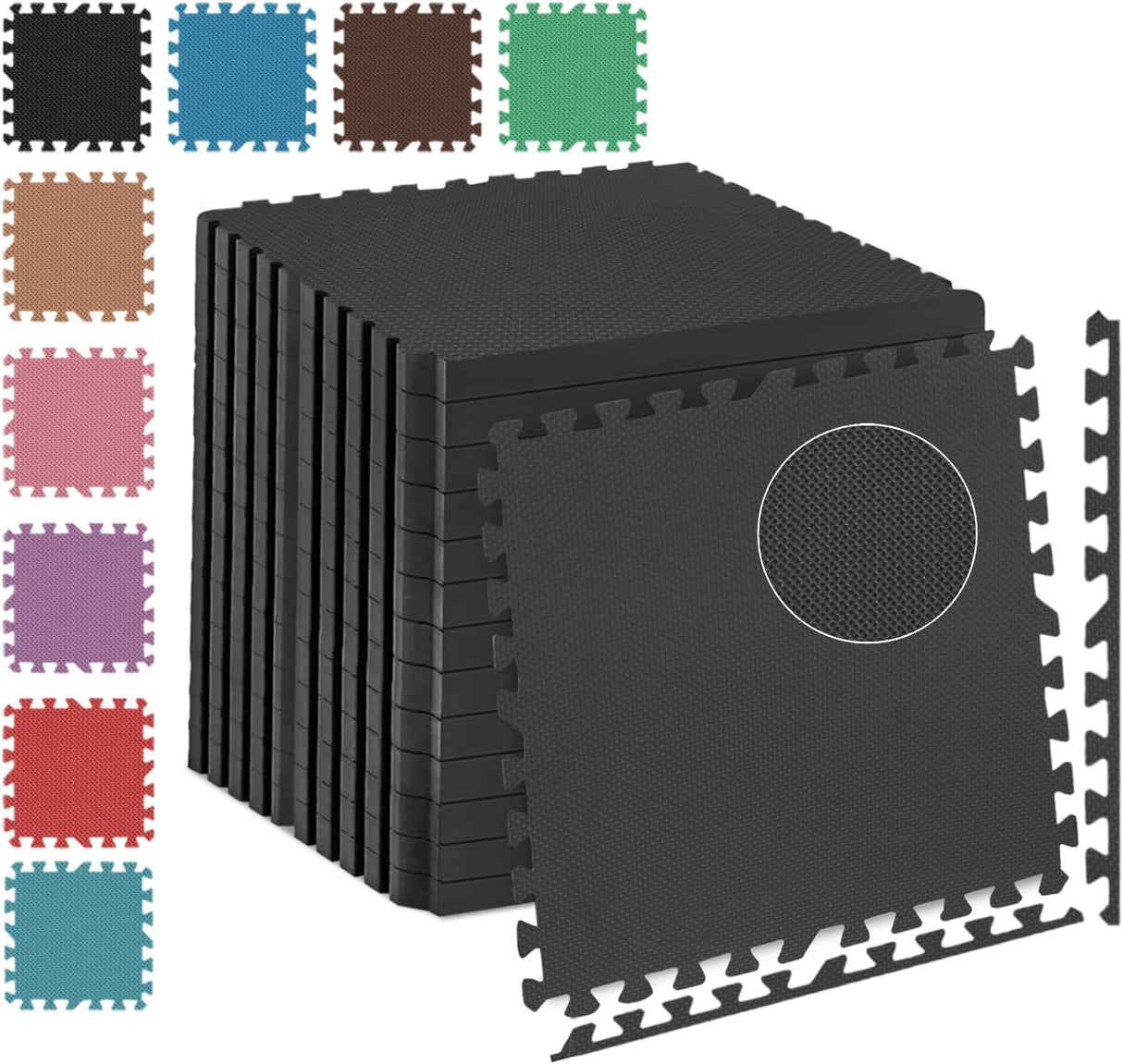 EVA Interlocking Floor Mats Soft Foam Gym Flooring Mat Yoga Tiles 25 mm 60x60cm