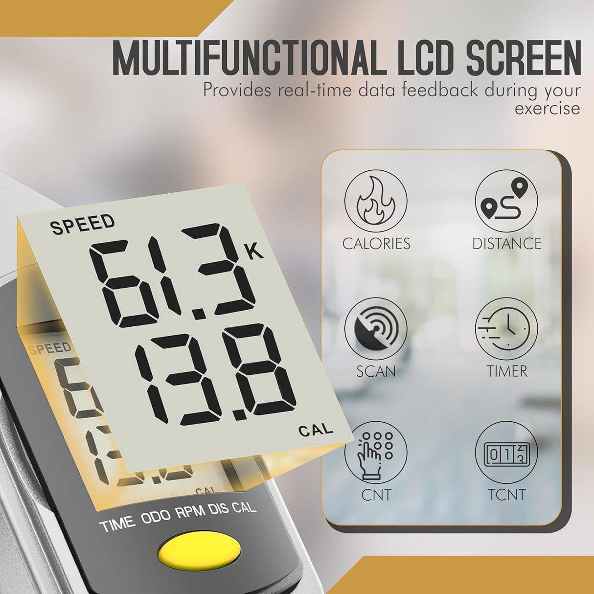 Mini Exercise Bike – Under Desk Pedal Exerciser with 8-Level Magnetic Resistance & LCD Display – Quiet Workout Machine for Arms & Legs at Home