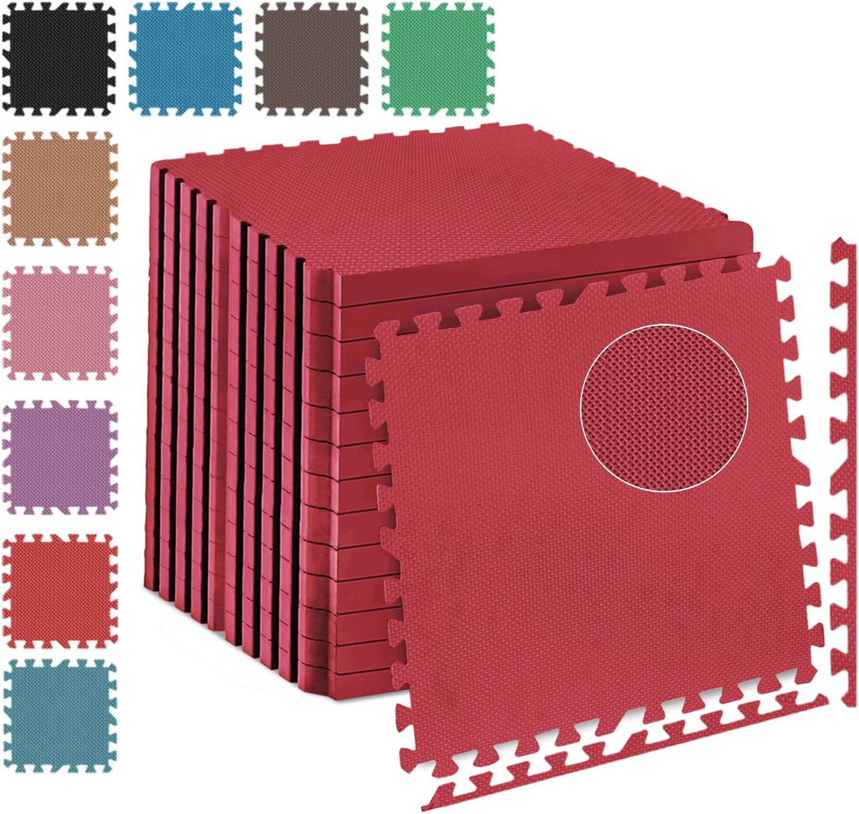 EVA Interlocking Floor Mats Soft Foam Gym Flooring Mat Yoga Tiles 25 mm 60x60cm