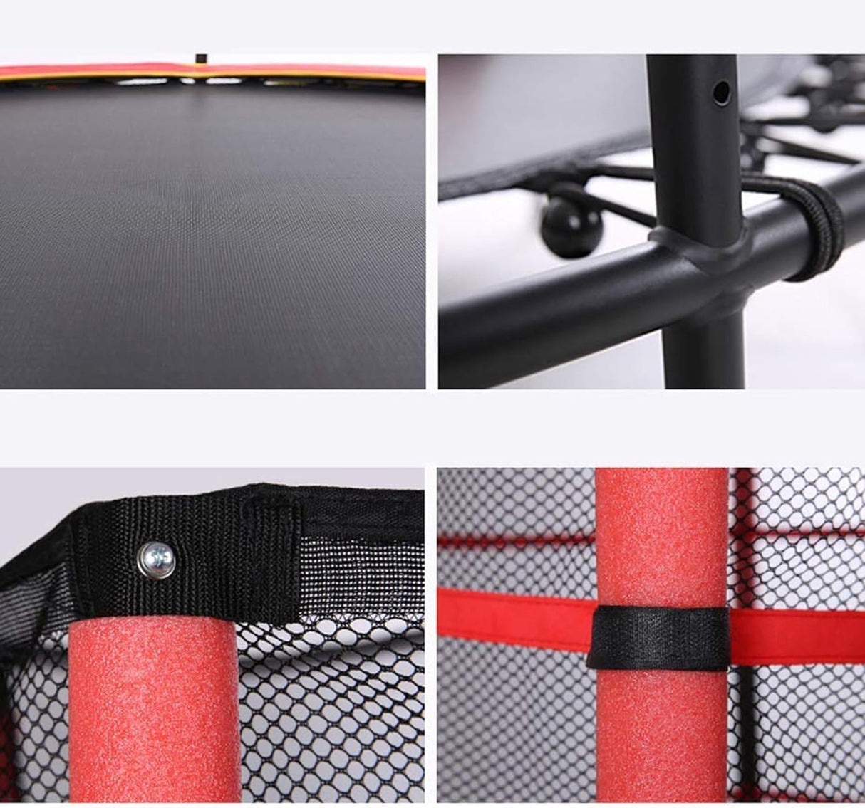 55" Kids Trampoline with Safety Enclosure Net – Indoor & Outdoor Mini Rebounder for Toddlers, Ages 1–11, with Bungee System, Anti-Skid Pad & Steel Frame