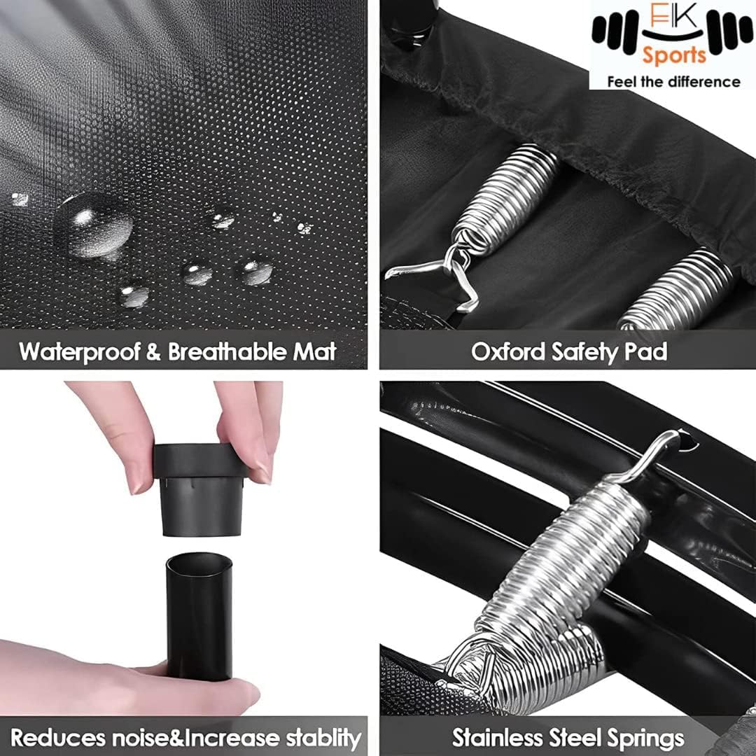 40''/48'' Foldable Fitness Trampoline for Adults – Compact Rebounder for Home Gym Workouts, Supports Up to 100KG