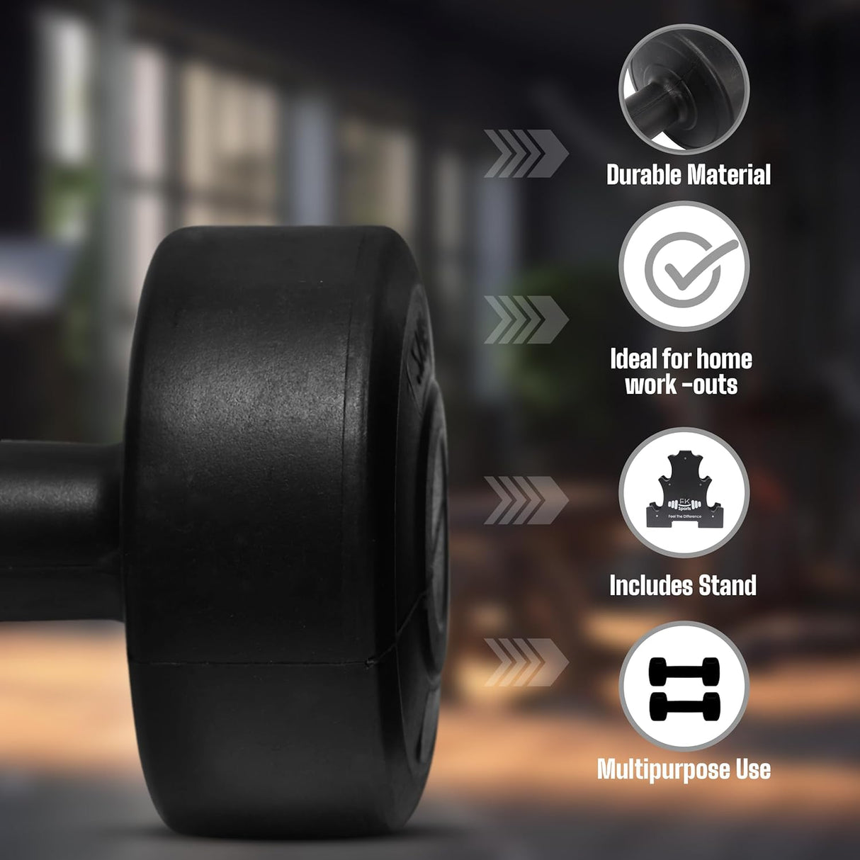 Dumbbells 1/2/3 KG Pair Weight 12 KG Set Stand Rack Aerobics Gym Workout Yoga