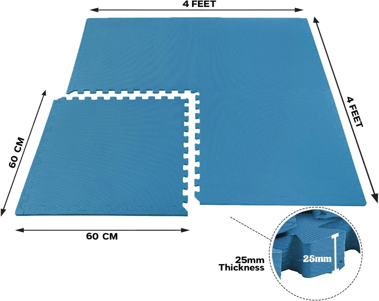 EVA Interlocking Floor Mats Soft Foam Gym Flooring Mat Yoga Tiles 25 mm 60x60cm