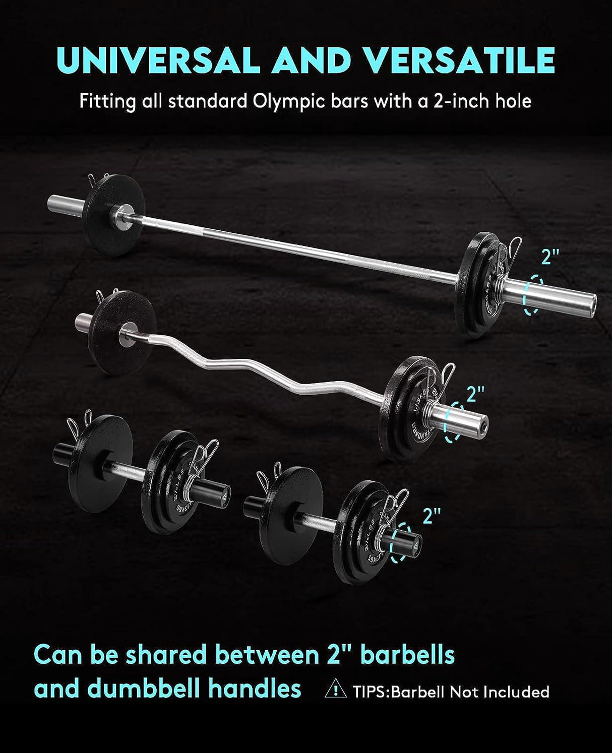 150KG Cast Iron Olympic Weight Plates + 7FT Olympic Barbell Set