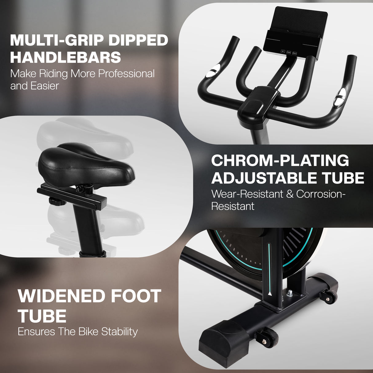 Exercise Bike Cardio Cycle Indoor Training LCD Screen 10KG Flywheel Fitness Gym