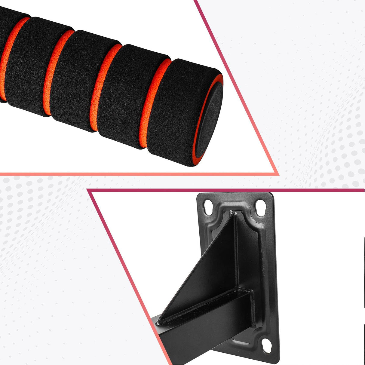 Wall Mounted Pull Chin Up Bar Heavy Duty Dip Station Gym Home Exercise Fitness