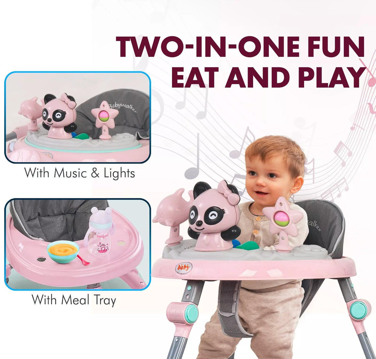 Baby Walker Bouncer First Steps Push Along Activity Music Ride On Car Melody UK