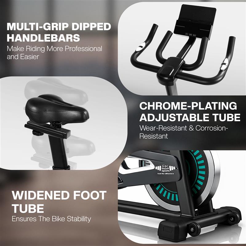 Exercise Bike Cardio Cycle Indoor Training LCD Screen 10KG Flywheel Fitness Gym