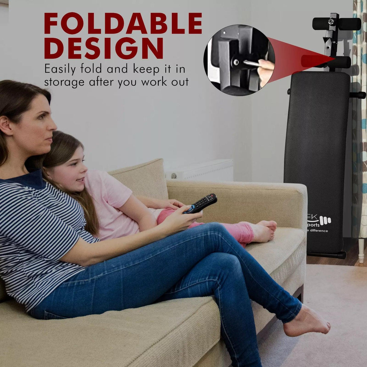 Adjustable Foldable Sit-Up & Weights Bench – 6 Level Incline Ab & Bench Press Bench