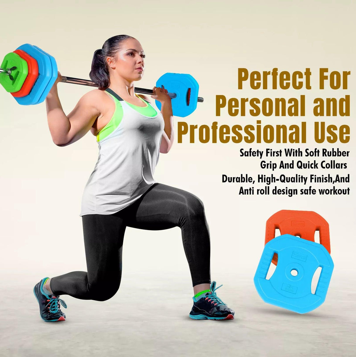 20KG–30KG Barbell Weight Set – Strength Training Pump Set Kit for Home Gym Workout