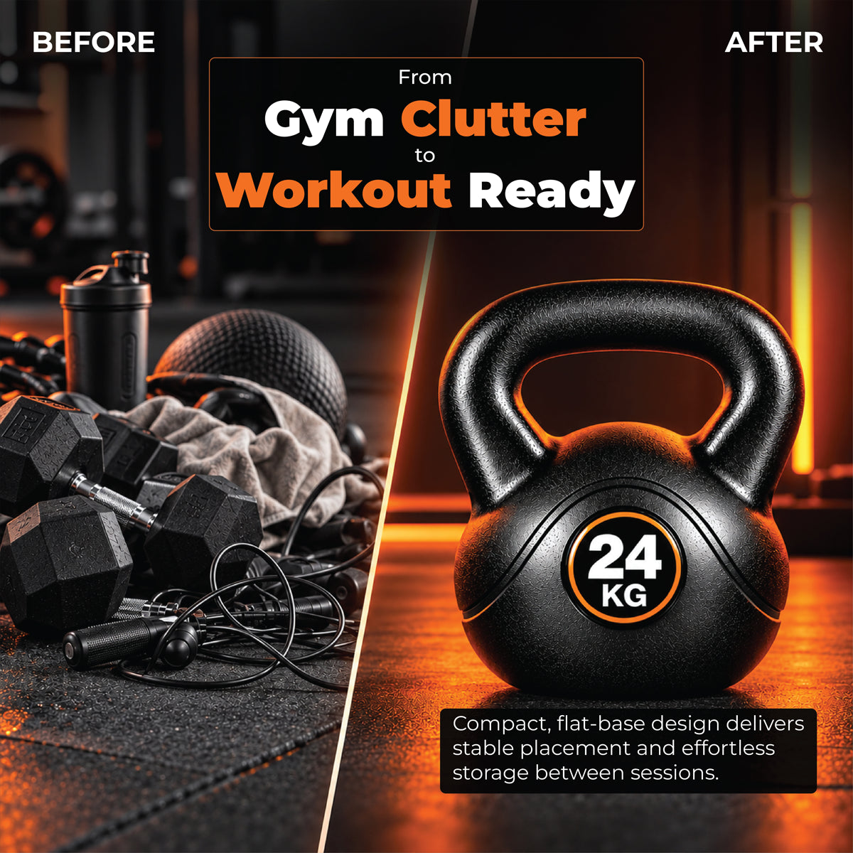 Vinyl Coated Kettlebells – Heavy Weight Kettlebell Set for Home Gym Workouts (2kg to 24kg) – Strength Training for Men & Women